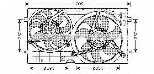 AVA QUALITY COOLING VW7503 Вентилятор, охолодження двигуна