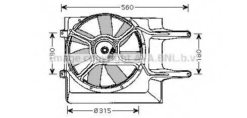 AVA QUALITY COOLING VW7509 Вентилятор, охолодження двигуна