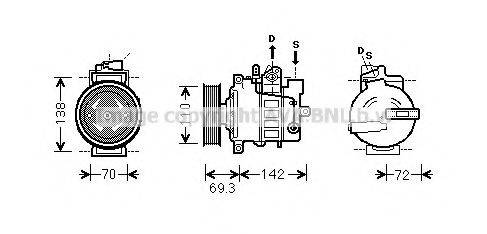 AVA QUALITY COOLING VWK318 Компресор, кондиціонер