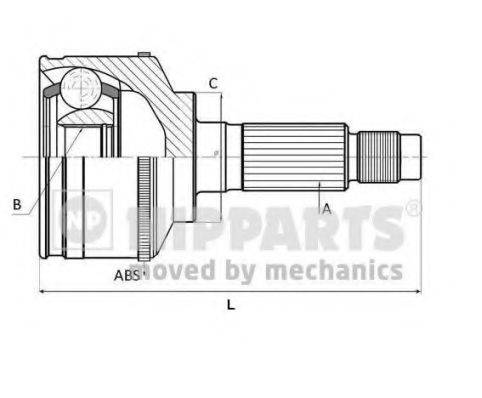 NIPPARTS J2820500 Шарнірний комплект, приводний вал