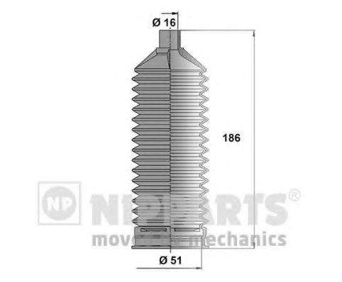 NIPPARTS J2840506 Комплект пильника, рульове керування