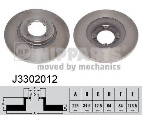 NIPPARTS J3302012 гальмівний диск