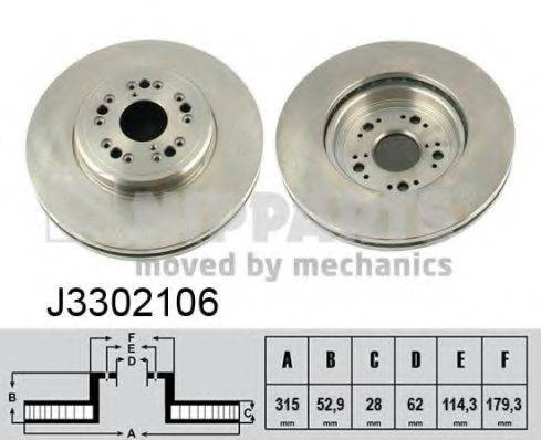 NIPPARTS J3302106 гальмівний диск