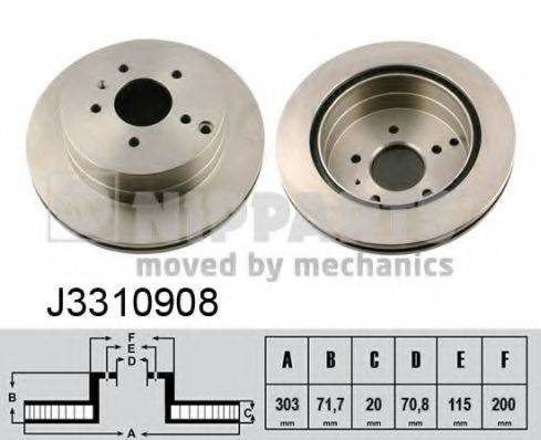 NIPPARTS J3310908 гальмівний диск