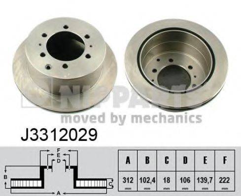 NIPPARTS J3312029 гальмівний диск