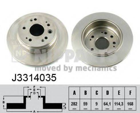 NIPPARTS J3314035 гальмівний диск