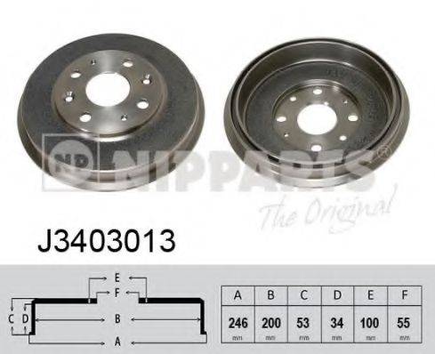 NIPPARTS J3403013 Гальмівний барабан