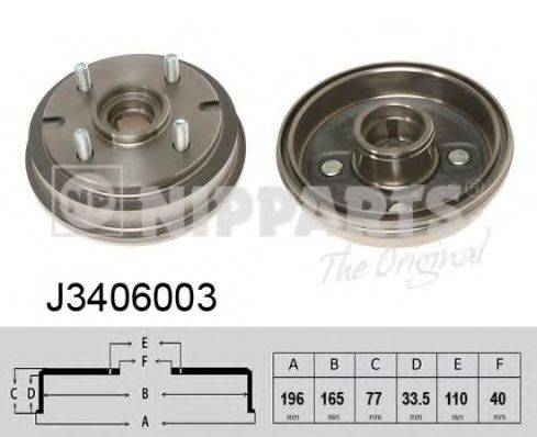 NIPPARTS J3406003 Гальмівний барабан