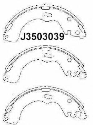 NIPPARTS J3503039 Комплект гальмівних колодок