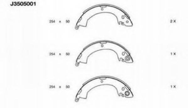 NIPPARTS J3505001 Комплект гальмівних колодок