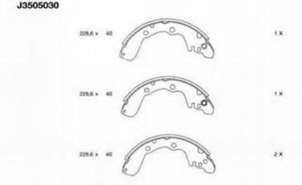 NIPPARTS J3505030 Комплект гальмівних колодок
