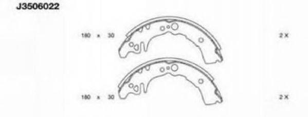 NIPPARTS J3506022 Комплект гальмівних колодок