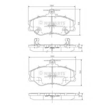 NIPPARTS J3600513 Комплект гальмівних колодок, дискове гальмо