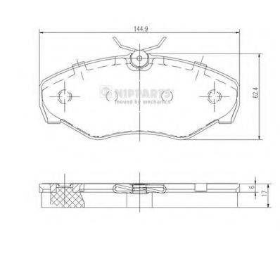 NIPPARTS J3601080 Комплект гальмівних колодок, дискове гальмо