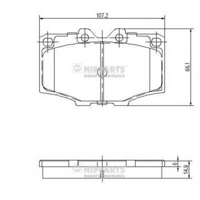 NIPPARTS J3602036 Комплект гальмівних колодок, дискове гальмо