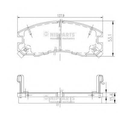 NIPPARTS J3602049 Комплект гальмівних колодок, дискове гальмо