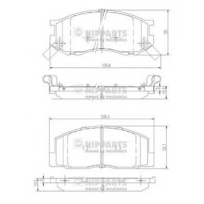 NIPPARTS J3602074 Комплект гальмівних колодок, дискове гальмо