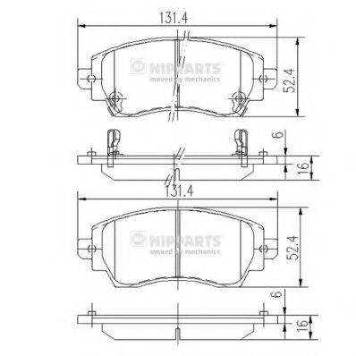 NIPPARTS J3602089 Комплект гальмівних колодок, дискове гальмо