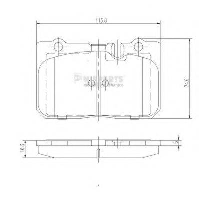 NIPPARTS J3602103 Комплект гальмівних колодок, дискове гальмо