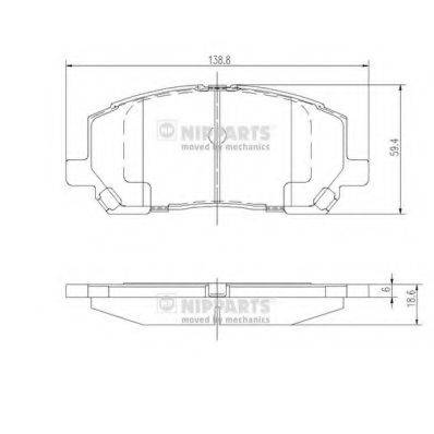 NIPPARTS J3602118 Комплект гальмівних колодок, дискове гальмо