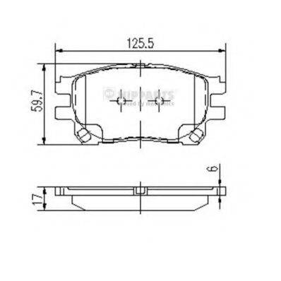 NIPPARTS J3602119 Комплект гальмівних колодок, дискове гальмо