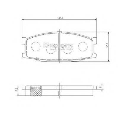 NIPPARTS J3605045 Комплект гальмівних колодок, дискове гальмо