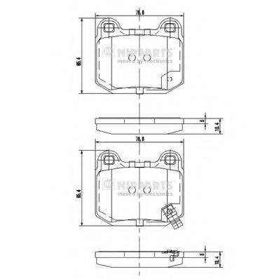 NIPPARTS J3611049 Комплект гальмівних колодок, дискове гальмо