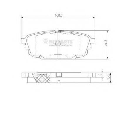 NIPPARTS J3613017 Комплект гальмівних колодок, дискове гальмо