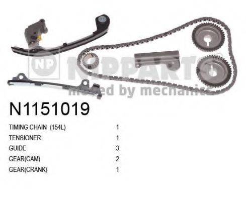 NIPPARTS N1151019 Комплект мети приводу розподільного валу