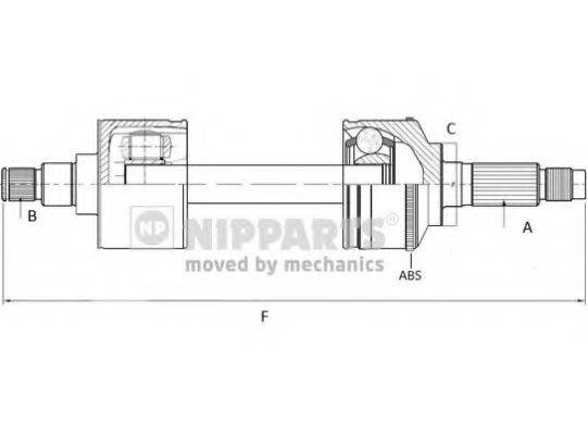 NIPPARTS N2800301 Приводний вал