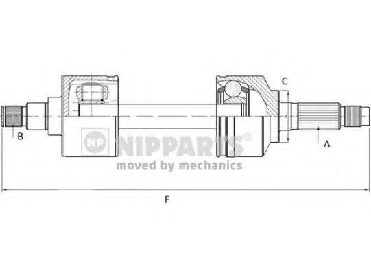 NIPPARTS N2802004 Приводний вал