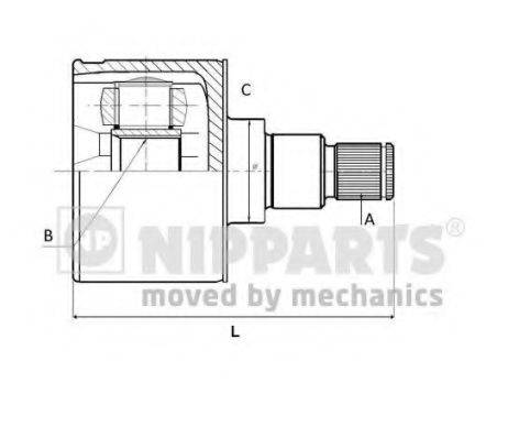 NIPPARTS N2830301 Шарнірний комплект, приводний вал