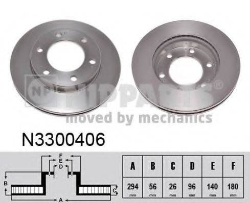 NIPPARTS N3300406 гальмівний диск