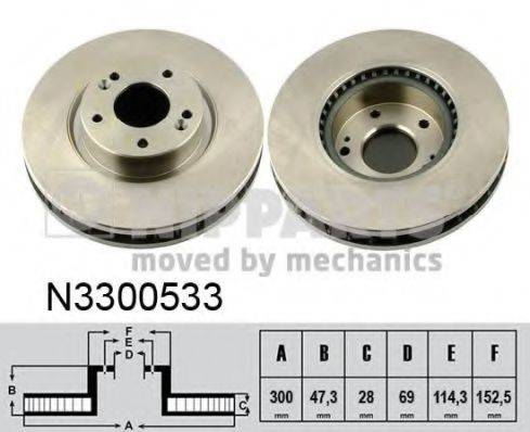 NIPPARTS N3300533 гальмівний диск