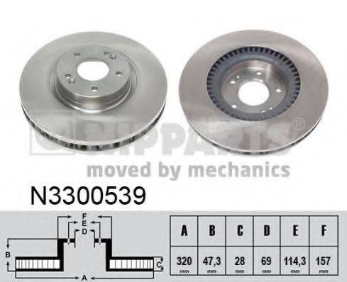 NIPPARTS N3300539 гальмівний диск