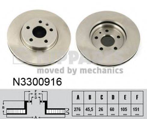 NIPPARTS N3300916 гальмівний диск