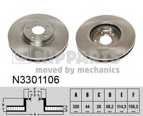 NIPPARTS N3301106 гальмівний диск