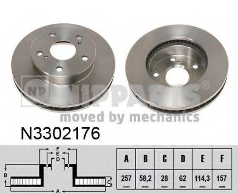 NIPPARTS N3302176 гальмівний диск