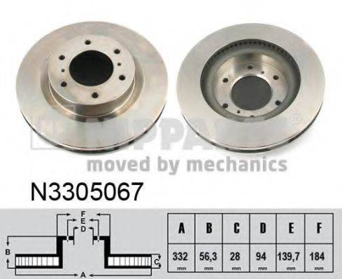 NIPPARTS N3305067 гальмівний диск