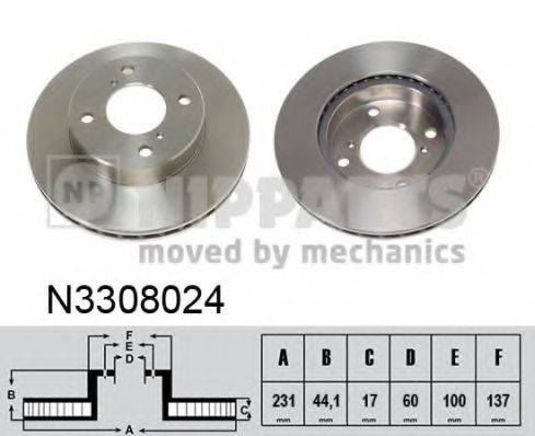 NIPPARTS N3308024 гальмівний диск