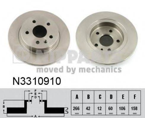 NIPPARTS N3310910 гальмівний диск