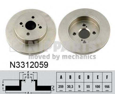 NIPPARTS N3312059 гальмівний диск