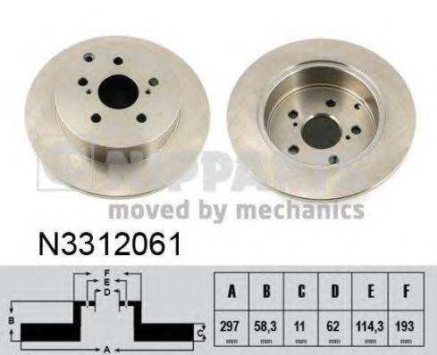 NIPPARTS N3312061 гальмівний диск