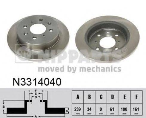 NIPPARTS N3314040 гальмівний диск