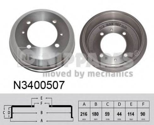 NIPPARTS N3400507 Гальмівний барабан