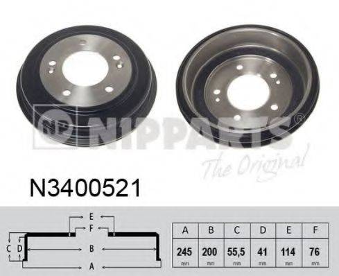 NIPPARTS N3400521 Гальмівний барабан