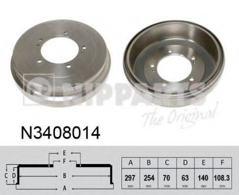 NIPPARTS N3408014 Гальмівний барабан