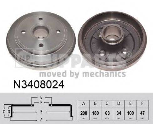 NIPPARTS N3408024 Гальмівний барабан