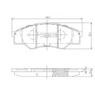 NIPPARTS N3602137 Комплект гальмівних колодок, дискове гальмо