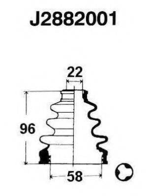 NIPPARTS J2882001 Комплект пильника, приводний вал